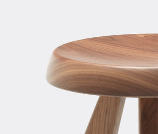 Cassina 'Tabouret M&eacute;ribel' stool, american walnut BROWN CASS21TAB374BRW