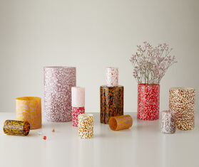 Stories of Italy &#39;Macchia su Macchia&#39; red and ivory vase, tall MULTICOLOUR STLY20MAC806RED