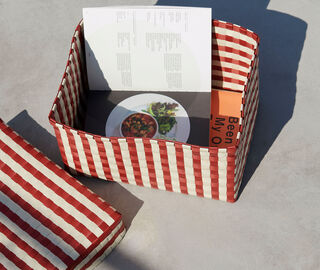 Hay 'Maxim' stripe box, large RED HAY122MAX003MUL