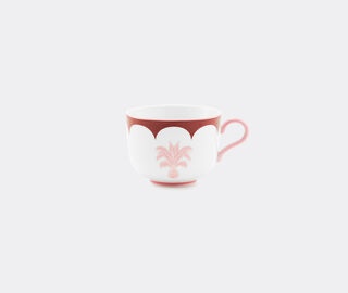 Aquazzura Casa 'Jaipur' teacup and saucer, set of two, bordeaux and pink MULTICOLOUR AQUA23JAI347MUL