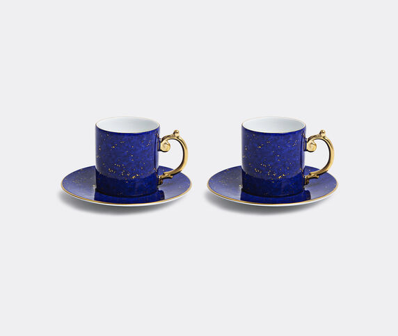 L'Objet 'Lapis' espresso cup and saucer, set of two, blue BLUE/ GOLD LOBJ24LAP096BLU