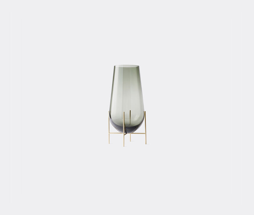 Audo Copenhagen 'Echasse' vase, grey, small Smoke, brass MENU17ECH463GRY