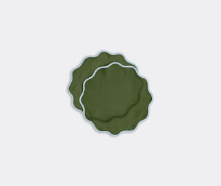 La DoubleJ 'Rainbow Bosco Cloud' tablemat, set of two GREEN LADJ22CLO065GRN