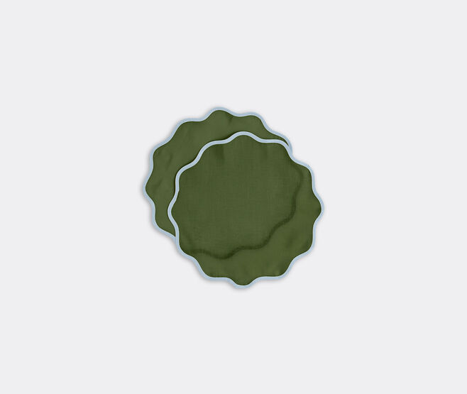 La DoubleJ 'Rainbow Bosco Cloud' tablemat, set of two GREEN LADJ22CLO065GRN