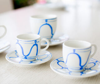 THEMIS Z 'Serenity' espresso cup and saucer, blue BLUE THEM24SER122BLU