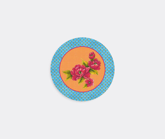 Lisa Corti 'Masonite' round placemat, set of two, azalea turquoise undefined ${masterID} 2