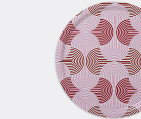 La DoubleJ 'Slinky Rosso' round printed tray MULTICOLOUR LADJ22ROU068MUL