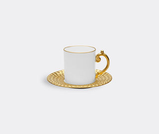 L'Objet 'Aegean' espresso cup and saucer, gold GOLD LOBJ23AEG452GOL