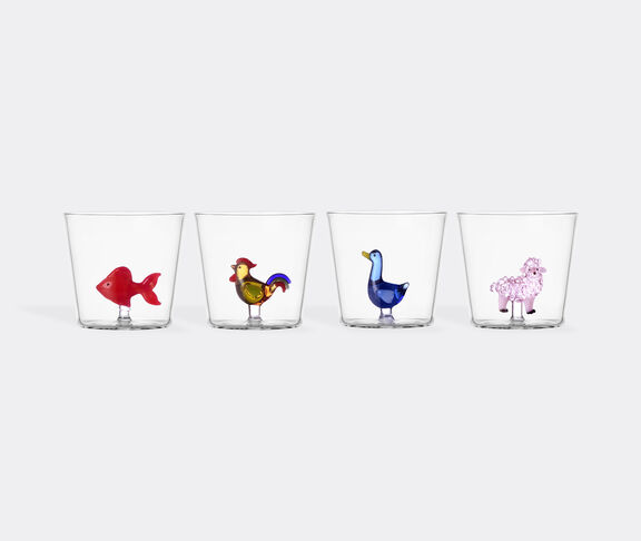 Ichendorf Milano 'Animal Farm' tumbler, set of four, multicolor MULTICOLOUR ICMI25ANI177MUL