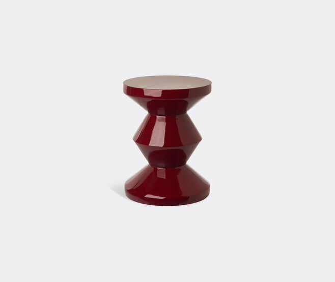 POLSPOTTEN 'Zig Zag' stool, burgundy BURGUNDY POLS22ZIG655BUR