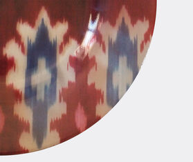 Les-Ottomans 'Ikat' glass plate, red, white and blue MULTICOLOUR OTTO20IKA559MUL