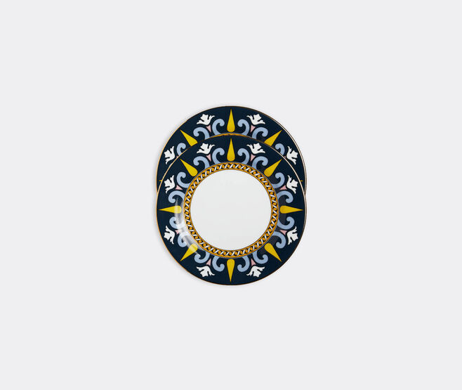 La DoubleJ 'Levante' dessert plate, set of two MULTICOLOUR LADJ23DES819MUL