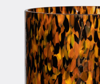Stories of Italy 'Macchia su Macchia' vase, medium, leopard BLACK STLY20MAC756BRW
