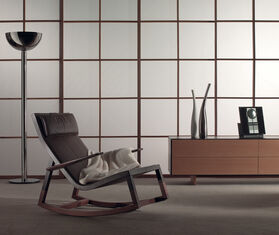 Poltrona Frau &#39;Don&#39;do&#39; rocking chair BROWN POFR20DON161BRW