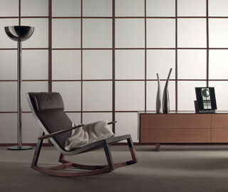 Poltrona Frau 'Don'do' rocking chair BROWN POFR20DON161BRW
