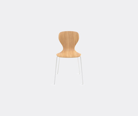 Viccarbe Ears Chair Black Ash Staineed Wood, White Metal Legs . undefined ${masterID} 2