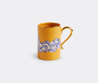 L'Objet 'Motherfucker' mug, gold, blue and white MULTICOLOUR LOBJ25RUA840MUL