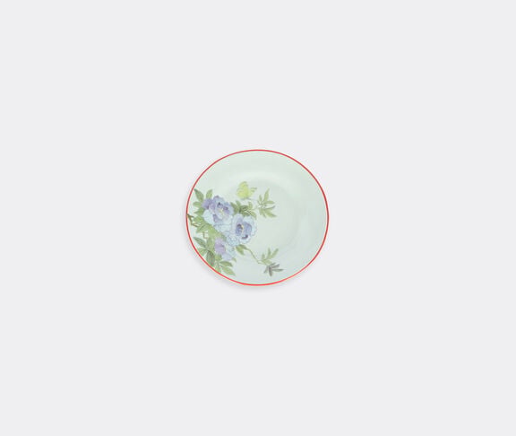 Pierre-Louis Mascia Floral starter plate, purple peony, light blue LIGHT BLUE PLMA26PLA650LBL