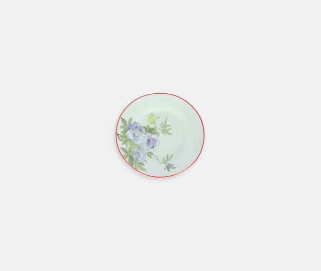 Pierre-Louis Mascia Floral starter plate, purple peony, light blue LIGHT BLUE PLMA26PLA650LBL