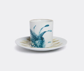 Vito Nesta Studio 'Las Palmas' coffee cup and saucer, set of two BLUE VINS19LAS181BLU