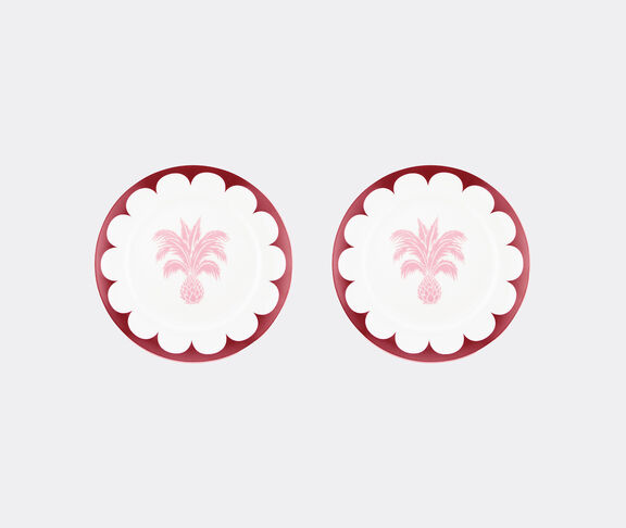 Aquazzura Casa 'Jaipur' dessert plate, set of two, bordeaux and pink MULTICOLOUR AQUA23JAI966MUL