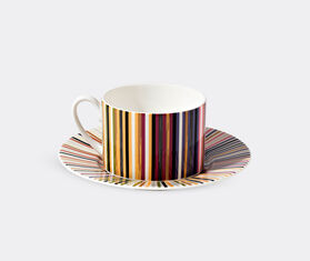 Missoni 'Stripes Jenkins' teacup and saucer, set of two, red MULTICOLOUR MIHO22STR286MUL