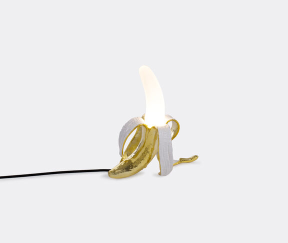 Seletti 'Banana Lamp Louie',gold, UK plug undefined ${masterID}