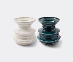 POLSPOTTEN 'Stacked Plates' vase, white WHITE POLS25VAS931WHI