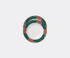 La DoubleJ &#39;Slinky Verde&#39; soup plate, set of two GREEN LADJ24SOU614GRN