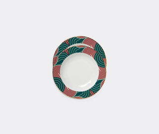La DoubleJ 'Slinky Verde' soup plate, set of two GREEN LADJ24SOU614GRN
