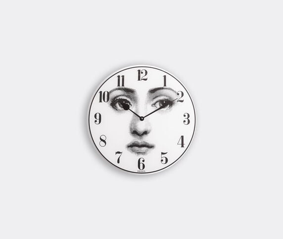 Fornasetti 'Viso' wall clock black and white FORN23WAL259MUL