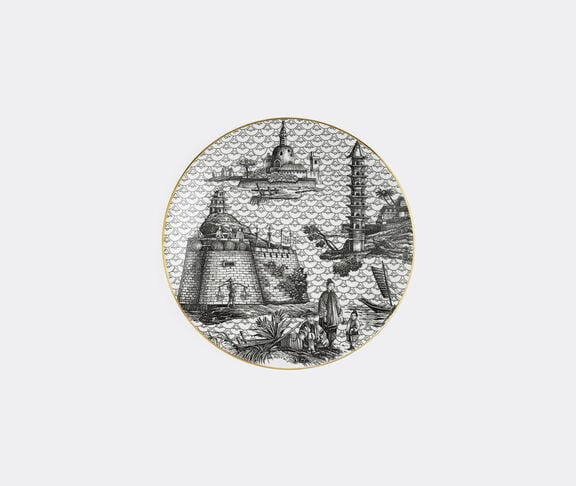 Simone Guidarelli Home 'Oriental Dream' dinner plate, black and white undefined ${masterID}