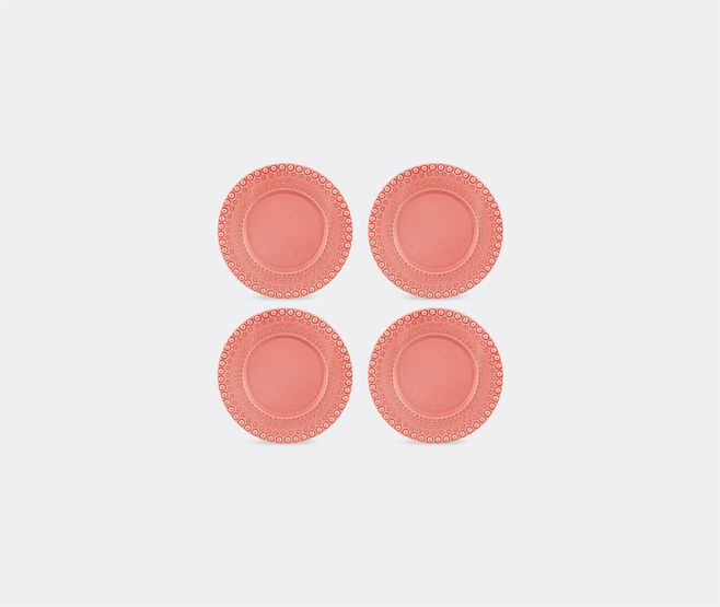 Bordallo Pinheiro &lsquo;Fantasia&rsquo; dessert plate, set of four, pink PINK BOPI23FAN741PIN