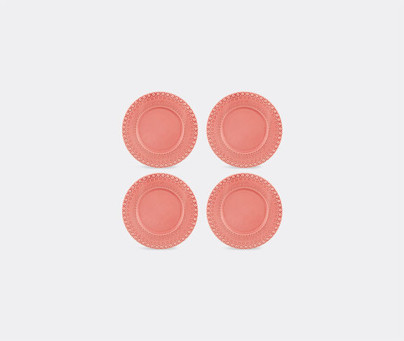Bordallo Pinheiro ‘Fantasia’ dessert plate, set of four, pink undefined ${masterID}