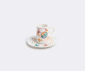 L'Abitare 'Rainbow hummingbird' coffee cup and saucer MULTICOLOUR LABI15COF857MUL
