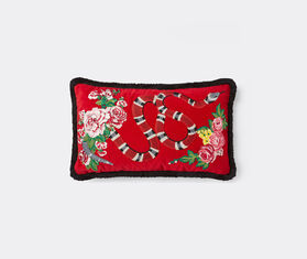 Gucci 'Kingsnake' velvet cushion RED GUCC18CUS872RED