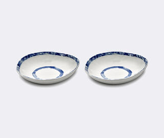 Serax 'Line-Up 01' serving bowl, set of two, blue and white WHITE SERA26SER075WHI
