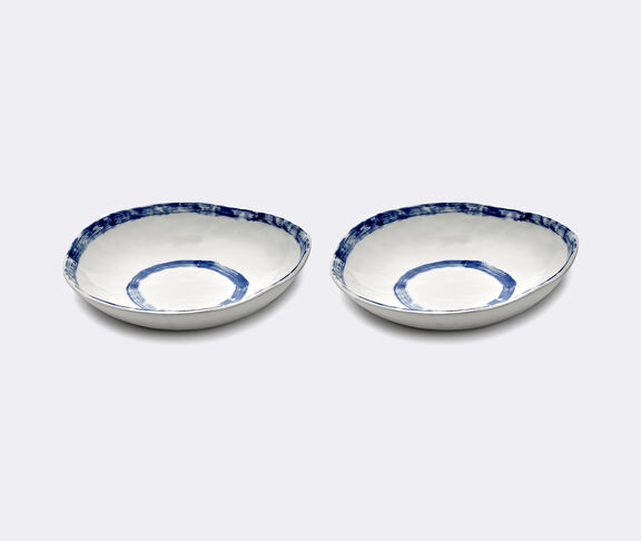Serax 'Line-Up 01' serving bowl, set of two, blue and white undefined ${masterID} 2