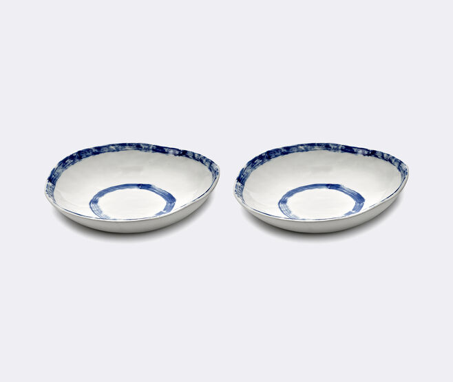 Serax 'Line-Up 01' serving bowl, set of two, blue and white WHITE SERA26SER075WHI