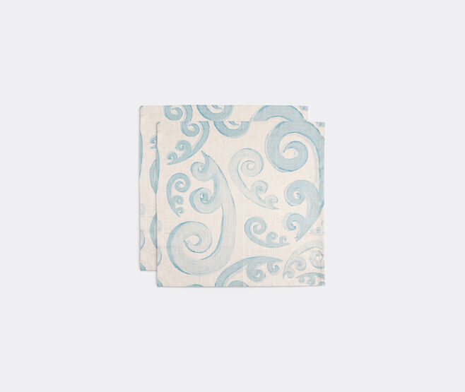 THEMIS Z 'Athenee Peacock' napkin, light blue, set of two BLUE THEM24ATH358BLU