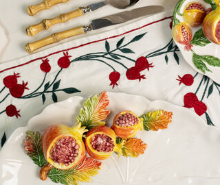 Les-Ottomans 'Pomegranate' leaf tray, multicolor MULTICOLOUR OTTO25POM614MUL