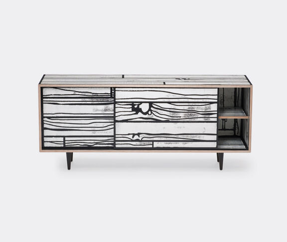 Established & Sons Wrongwoods Low Cabinet, White And Black undefined ${masterID} 2