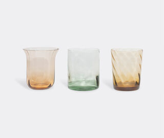 Bitossi Home Assorted Tumblers, set of six, pink and amber MULTICOLOUR BIHO22SET694MUL
