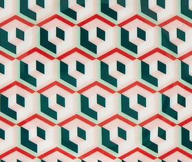 La DoubleJ &#39;Cubi Lilla&#39; dessert plate, set of two MULTICOLOUR LADJ22DES297MUL