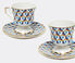La DoubleJ 'Cubi Blu' espresso cup and saucer, set of two Multicolor LADJ22ESP972MUL