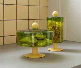 &amp;k Amsterdam &#39;Duo&#39; jar, green multicolor GREEN AMST25JAR729GRN