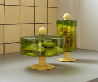 &amp;k Amsterdam 'Duo' jar, green multicolor GREEN AMST25JAR729GRN