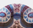 Les-Ottomans 'Ikat' glass plate, red, white and blue  OTTO20IKA542MUL
