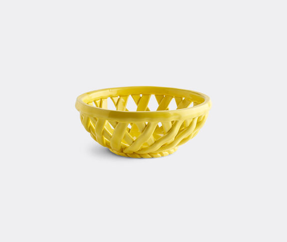 Octaevo 'Sicilia' ceramic basket, yellow, small undefined ${masterID}