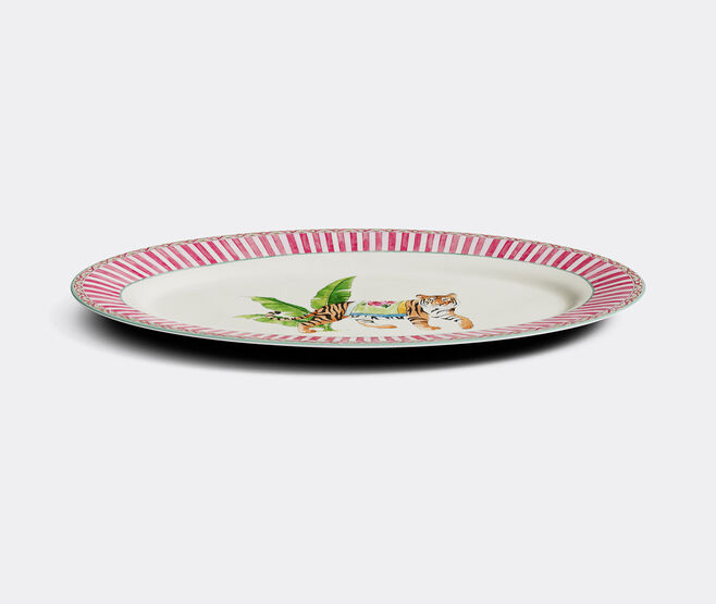 Lisa Corti 'Sariska' oval tray, pink PINK LICO25OVA770PIN